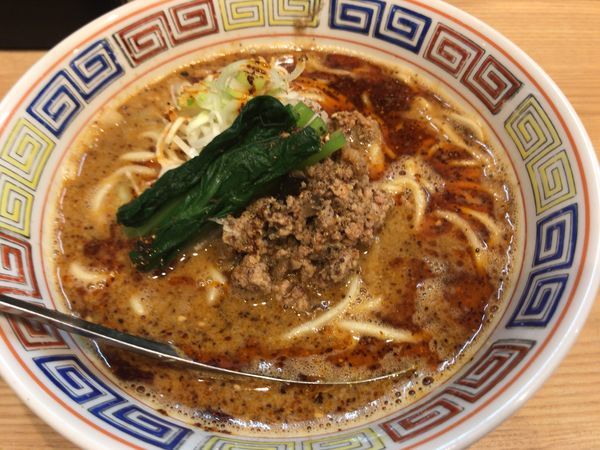 「担々麺800円 温卵ごはん150円」@ほっこり中華そば もつけの写真