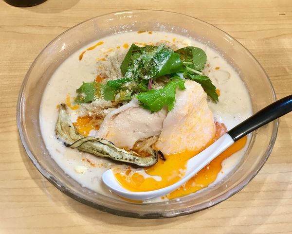 「芝エビとジャガイモの冷やしそば【限定】」@麺屋Mの写真