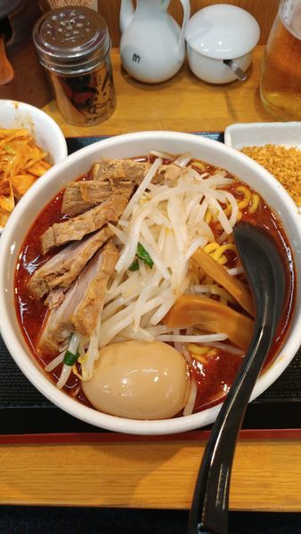 「番長ラーメン＋チャーシュー増し＋フライドガーリック＋チンピラねぎ」@味噌麺処 花道庵の写真