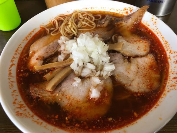 「辛口チャーシューメン大盛り950円」@中華そば たてしなの写真