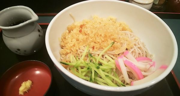 「冷やしたぬき二枚もり・そば（400円）」@小諸そば 朝霞台店の写真