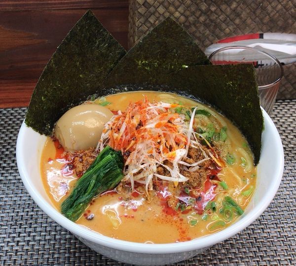 「担々麺＋ごはん＋味玉(800円＋150円＋サービス)」@麺や 睡蓮の写真