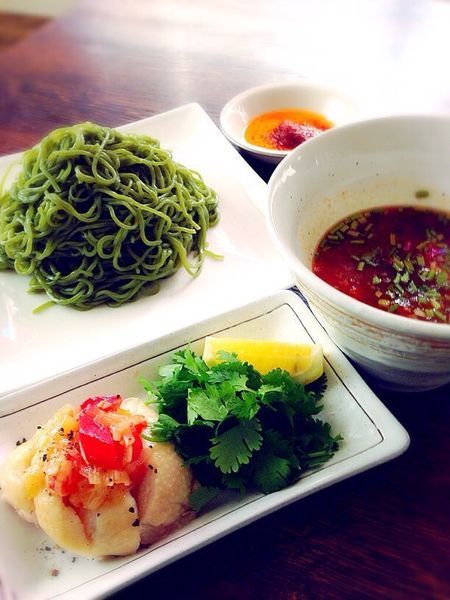 「【限定】緑一色冷やしつけ麺 950円」@カントナの写真