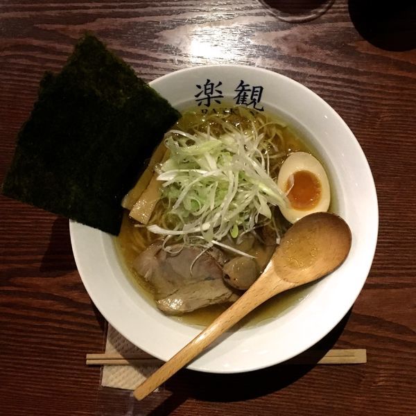 「［日替わり］特製 梅と葱のらぁめん」@楽観 青山店の写真
