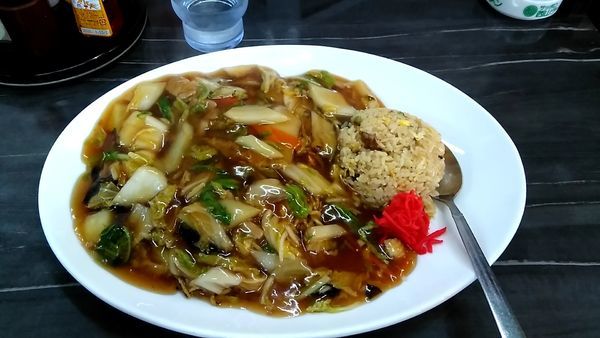 「あんかけ＆チャーハンセット」@浜チャンポン 三八飯店 白石店の写真