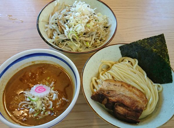 「炒め野菜みそつけ麺￥930＋炭火焼きバラ￥100＝￥1030」@大勝軒ROSSO－ロッソ－の写真