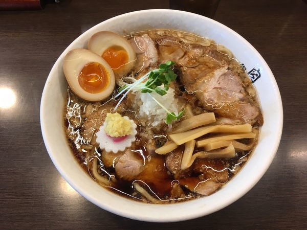 「肉そば（背脂）」@肉そば総本山 神保町 けいすけの写真