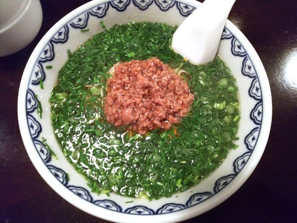 「韮菜湯麺（ニラそば）　1100円（税抜）」@BIKA （美華）の写真