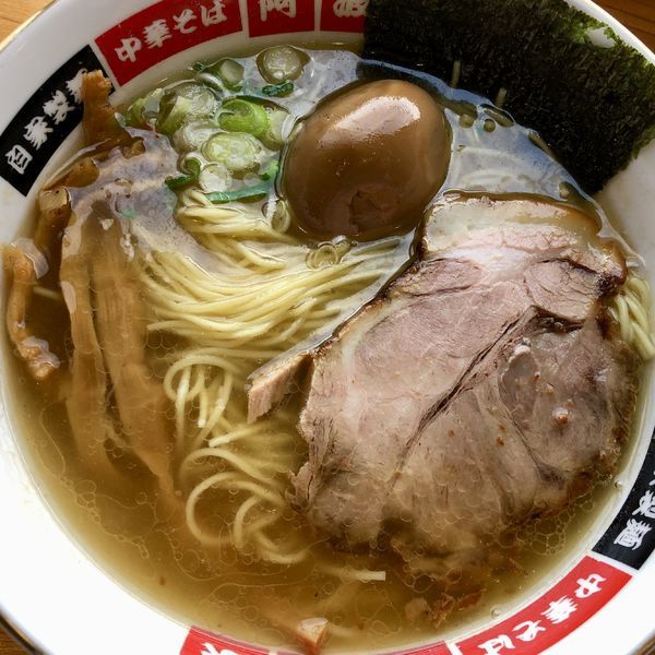 「塩ラーメン＋地鶏の煮玉子」@中華そば 阿波家の写真