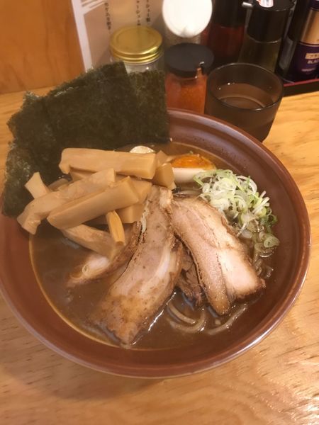 「特製究極のにぼし味噌ラーメン メンマ」@究極のにぼし味噌らーめん 人間ばんざいの写真