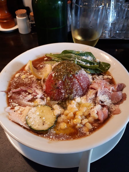 「(限定)冷やしトマトの赤味噌らぁめん1200円」@KaneKitchen Noodlesの写真