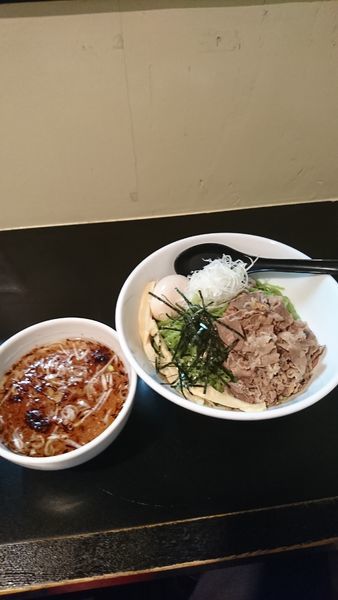 「塩つけ麺（大盛）+味玉」@麺や 勝治の写真