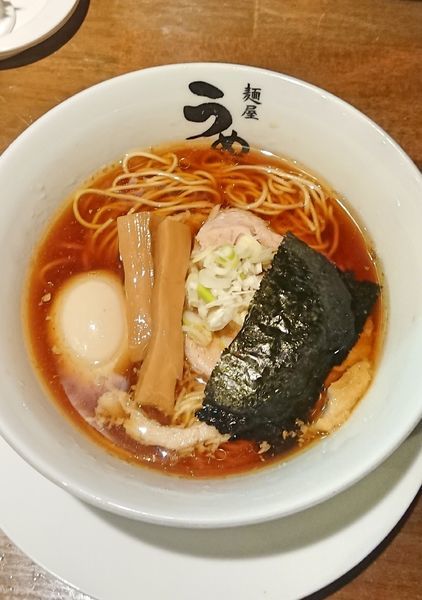 「味玉醤油らーめん(細麺・豚バラ)」@麺屋 うめはら 伊勢崎店の写真