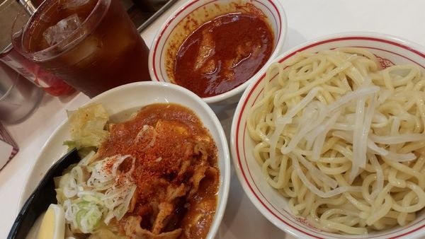 「半蒙古丼、半冷やし味噌セット 880円☆」@蒙古タンメン 中本 柏店の写真