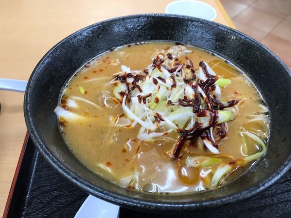 「豆太郎納豆ラーメン680円」@東北自動車道 前沢SA 下り線 スナックコーナーの写真