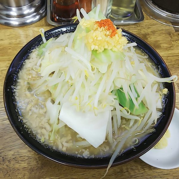 「【夜限定】燕三郎（中盛）＋ショウガ」@中華蕎麦 丸め 東久留米店の写真