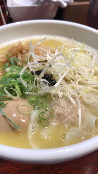 「濃厚塩かけ、トッピングBセット(880円)」@鶏だし中華そば かね壱 KANEICHIの写真