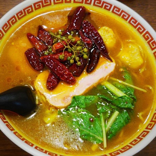 「情熱の麻辣湯麺（マーラータンメン）７３４円他」@好来屋 筑波大学店の写真