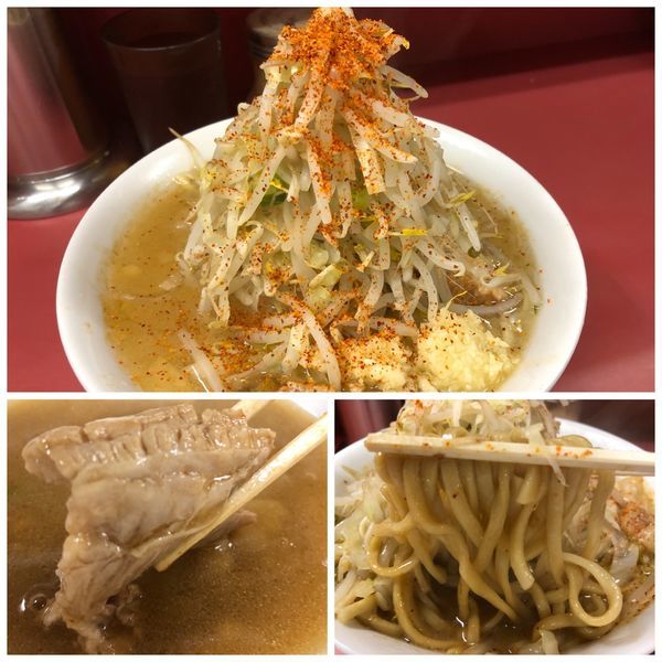 「小ラーメン 豚2枚 700円 ニンニクアブラ」@ラーメン二郎 ひばりヶ丘駅前店の写真