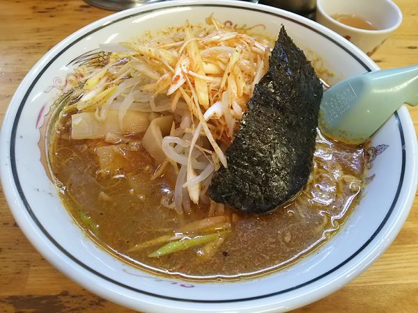 「【限定】ピリカラハルピン　辛葱哈爾濱」@ハルピンラーメン 本店の写真