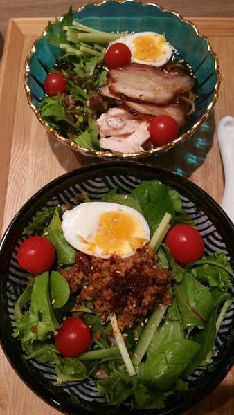 「梅風味冷やしそば&冷やし担々麺(限定)」@麺者 雄の写真