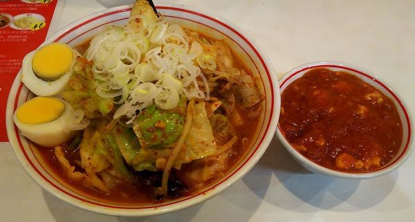 「五目味噌タンメン(大盛り)&麻婆単品」@蒙古タンメン 中本 大宮店の写真