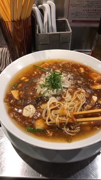 「麻婆麺＋サービス半ライス」@麺屋 愛心 TOKYO 町屋店の写真