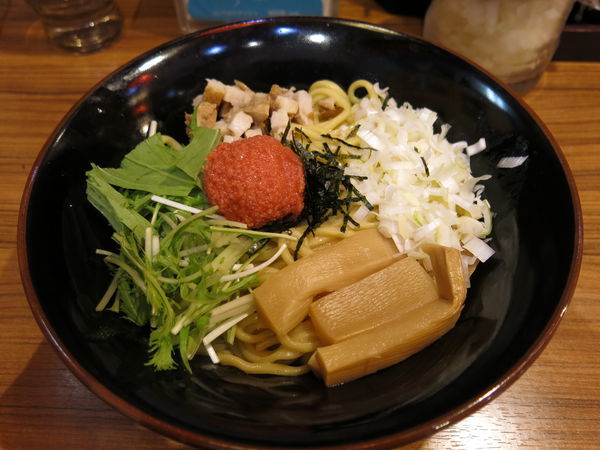 「明太子油そば(大盛)：790円」@横浜家系ラーメン 壱角家 築地店の写真