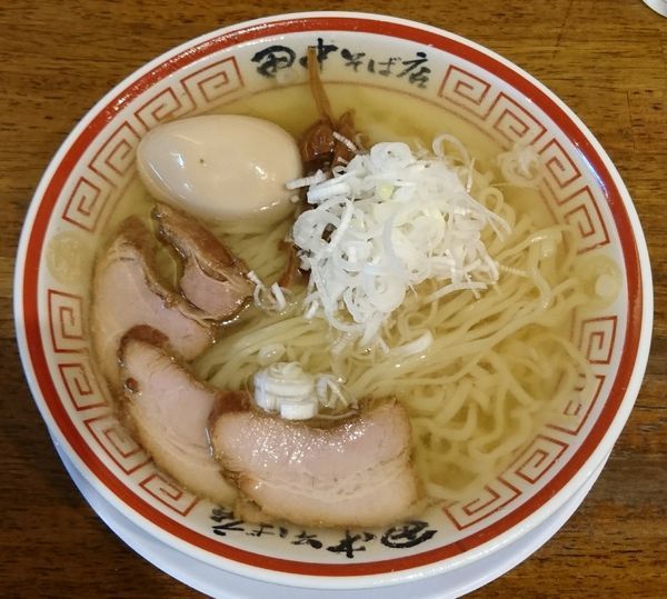 「冷かけ中華そば＋味玉」@田中そば店 浅草店の写真