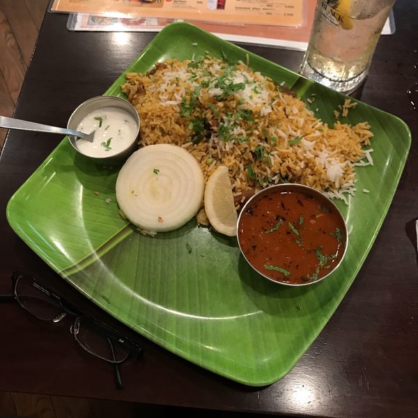 「マトン入りビリヤーニー」@南インド料理 Andhra Dhabaの写真
