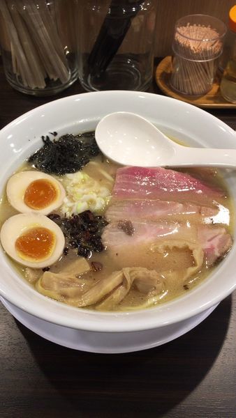 「味玉焼豚鶏白湯麺」@超濃厚鶏白湯ラーメン専門店 自家製麺 鶏ふじの写真