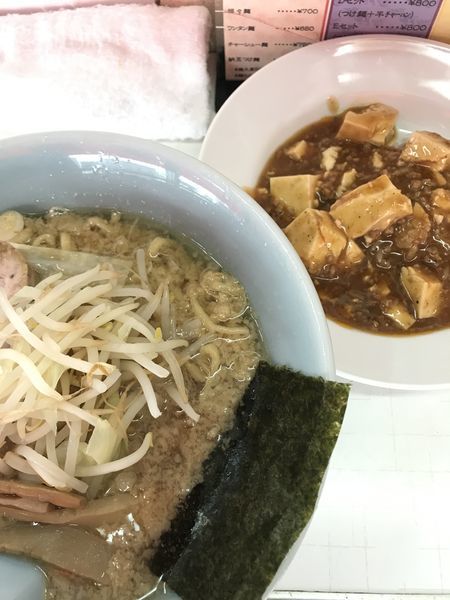 「Cセット（ラーメン、麻婆丼）」@中華の店 勝楽の写真