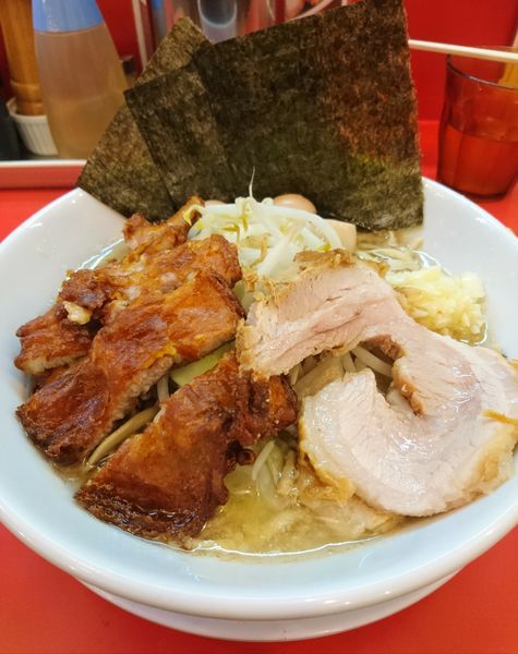 「ラーメン小 ニンニク ヤサイ少なめ 特製トッピング」@自家製麺 ダイサンの写真