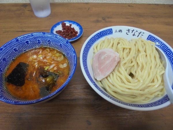 「辛いつけめん大盛」@つけめん さなだの写真