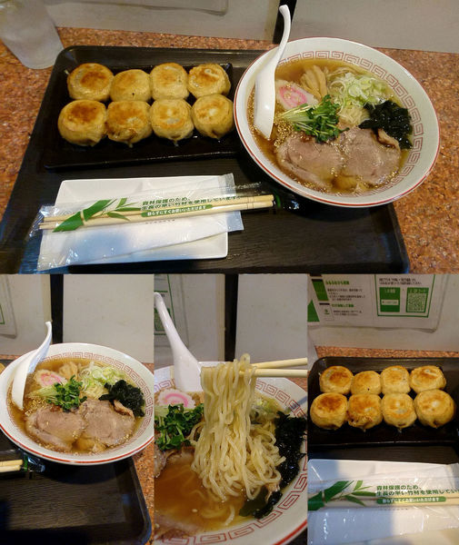 「『中華そば+焼き餃子(￥600+480)』」@だるま餃子.comの写真