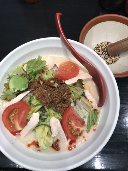 「冷やし坦々麺」@麺匠 むさし坊 武蔵浦和本店の写真