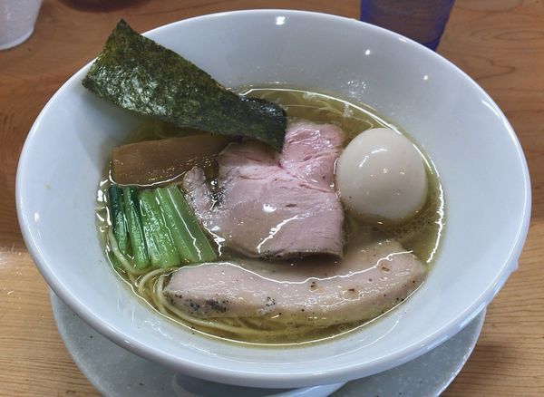 「味玉しお＋ごはん(850円＋120円)」@麺屋BISQの写真