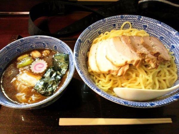 「チャーシューワンタンつけ蕎麦 大盛」@中華蕎麦 金魚の写真