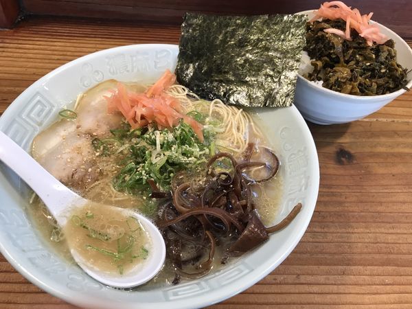 「ラーメン¥650 ライスランチサービス」@博多濃麻呂 二子玉川店の写真