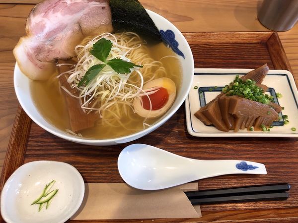 「追い鰹そば（白醤油）800円＋筍増し」@麺屋 猪一 離れの写真