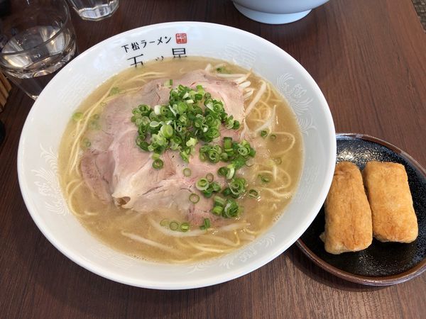 「ラーメン大+いなり2個／¥840+¥160」@下松ラーメン 五ッ星の写真