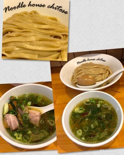 「塩つけ￥900 & Beer medium bottle」@麺庵ちとせの写真