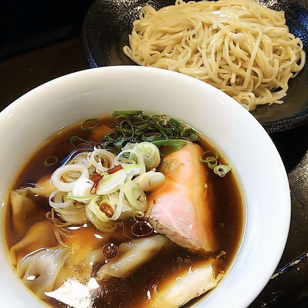 「醤油ワンタンつけ麺」@らぁ麺 すぎ本の写真