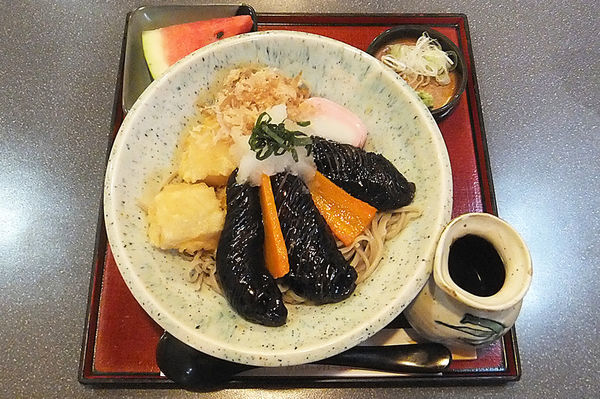 「揚げなすおろしそば」@そば処くり田の写真