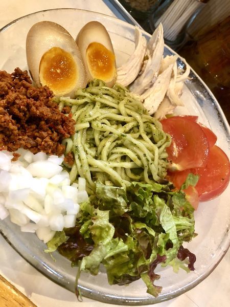 「【限定】ジェノベーゼの冷やしまぜそば￥800」@麺屋 扇 SENの写真