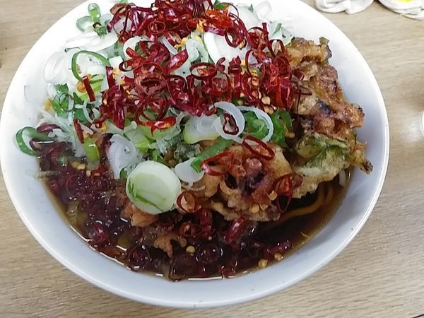 「ジャンボゲソそば」@一由そば 日暮里店の写真