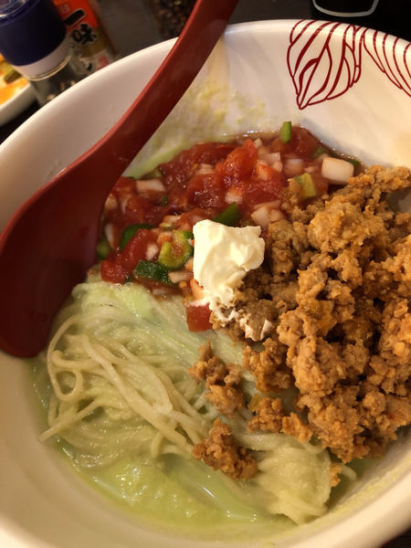 「【限定】枝豆と長芋の冷製麺～メキシカン風」@麺処 あす花の写真