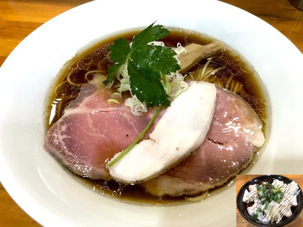 「生揚醤油そば（750円）＋鶏辛マヨ丼（300円）」@麺屋 むじゃきの写真
