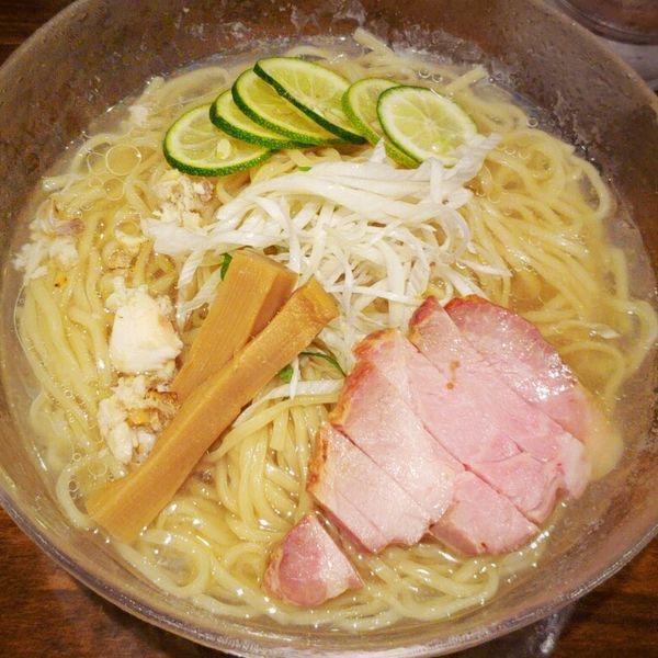 「冷製鯛そば（塩・大盛）８００円」@活龍 期間限定麺処 みつきの写真