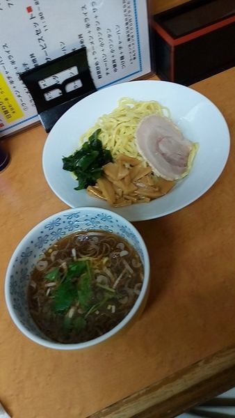 「つけ麺+ザーサイのせご飯（麺類注文サービス）６７０円」@らーめん華丸の写真